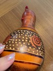 African Carved And Hand Painted Calabash Gourd