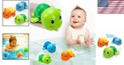 3-pack Wind-up Swimming Turtle Bath Toys For Toddlers 1-3  Bright   Fun 