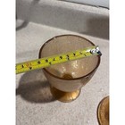 Vintage Marigold Carnival Glass Covered Candy Dish Pedestal Compote Jar Lid Crac