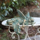 Sleeping Garden Fairy Statue Figurine Ornament Outdoor Indoor Decor Bronze