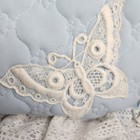 Vintage Lace Ruffle Throw Pillows Set 2 Blue Cottagecore Butterfly 16   