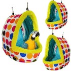 Plush Bird Cave Cage Warm Hanging Sleeping Bed Hut Tent Parrot Hammock Pet Nest