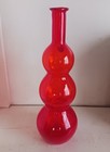 Vintage Toscany Empoli 16 5    Red Triple Genie Bottle Excellent No Chips cracks