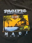 Vintage 1999 Pacific Harley Davidson Maui Hawaii Black Graphic T-shirt Mens Xl