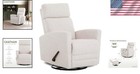 Contemporary Nursery Glider - Chatham Ecru With 360   Swivel   Side Pockets