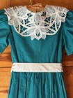 Vintage Teal Girls Dress  Size 6 Hollydays Brand Made In Usa