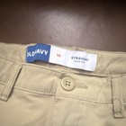 Old Navy Boys Beige Nylon Straight Fit Khaki Pants Solid Quick Dry Size 10