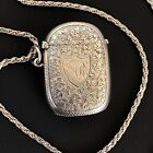 Antique Victorian Birmingham Sterling Silver 925 Match Safe Vesta Case Pendant