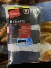 Hanes Cool Comfort Tagless Moisture Wicking Undershirt 6-pack M Black gray