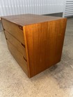 Vintage Mid Century Danish Modern 3 Drawer Teak Nightstand