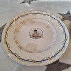 Vintage Set Of 2 Moxie Advertising 9 5   8 5 Inch Plates With The Moxie Man