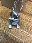Vintage 90s Breeze Collection Silver Slinky Cat Desk Clock Japan Movement