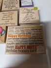 Large Lot Of Vintage Wooden Rubber Stamps Craft Scrapbooking Card Making Teacher
