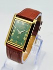 Vintage  Seiko Slim Men s Roman Dial Wrist Watch -leather Strap
