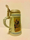 Vintage Bayern German Beer Stein 7  Pewter Lidded
