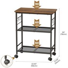 Rolling Kitchen Cart 3 Tier Microwave Stand Storage Trolley Shelf Unit