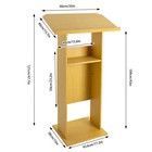 47 7  Wood Conference Podium Pulpit Lectern Church Presentation Stand W  Wheel
