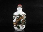 Chinese Pastel-porcelain Hand-drawing Bird Pattern Snuff Bottle
