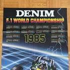 1985 Denim F1 Formula One Racing Championship Poster