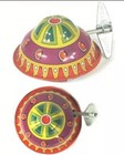 New Circus Saucer Tin Toy Windup Clockwork Tin Treasures Reproduction 