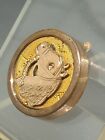 Mans Elegant Kentucky Derby Horse Racing Karat Gold Top Lapel Jacket Button Rare