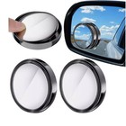 2pcs Blind Spot Mirrors Round Hd Glass Side For Car Convex 360   Rear View Mirror