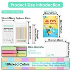 100pcs 3d Pen Printer Filament Refill Glow In The Dark  6 Inch X 2 5mm Pcl Fi   