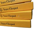 Lot Of 6 Veuve Clicquot Champagne Logo Wooden Blocks Bright Yellow 10 5    X 3 5   
