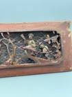 Antique Chinese Qing Openwork Carved Wood Panel  scholar Returning Home  Lacquer