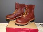 Great Red Wing Pt91 Made In Usa 4418 Plain Toe Logger Mens Work Boots Nos In Box