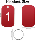 10pcs Aluminum Key Tags With Ring Number Marking Identification Tag Number Tags 