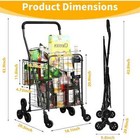 Stair Climbing Shopping Cart  Foldable Grocery Cart With Adjustable Handle