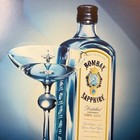 2003 Bombay Sapphire London Gin Print Ad  Martini By Eva Zeisel 20 x16  - New