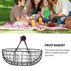 Metal Wire Egg Basket With Wood Handle  Egg Baskets For Fresh Egg  Farmhouse    