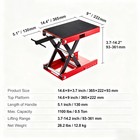 Vevor Motorcycle Scissor Jack Lift 1100 Lbs Wide Deck Hoist Stand For Atvs Bike