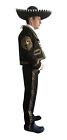 Black Gold Men s Mariachi Charro Suit Set Mexico Folklorico Fiesta Size 40