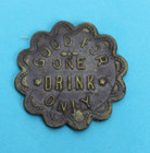Choteau Montana J  M  Weaver Saloon Gf 1 Drink Merchant Trade Token Mont  Mt