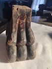 Carved Fancy Ornate Antique Wood Wooden Lion Paw Foot Table Leg 