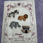 26 Assorted Lot Vintage Ceramic Buttons Stars Animals Hearts Flags Teacher