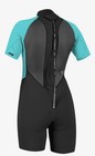O neill Women s Reactor-2 2mm S s Spring Wetsuit Shorty Black aqua Size 8 Nwt