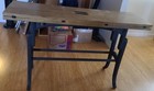 Vintage Thomasville Lift-top Industrial Console Table   iron Base   vgc   functional