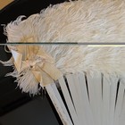 Bridal Ostrich Feather Fan Costume Accessory  1920s 1930s 