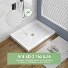 Findepot 48 x36  Alcove Shower Pan Base With Center Drain In White Non-slip