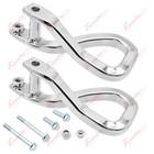 Front Chrome Tow Recovery Hooks W  Bolts For 2019-2022 Gmc Sierra 1500 84195902