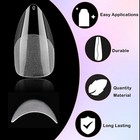  600pc Almond Gel X Nail Tips Full Cover Short Stiletto Fake Nails Clear Mediu  