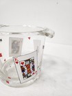 Vtg 1970s Luminarc Card Party Glass Ice Bucket With Handles Mid Century Modern