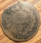 France 5 Centimes Coin  1873 C  r  s  third Republic  - Combined Shipping Ok