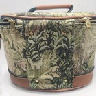 Vintage American Tourister Tapestry Oval Hard Side Train Case Make Up Carry On