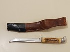 Vintage Rare Knife W  Sheath Case Xx Usa M5f Stag Handle Fixed Blade Hunting