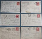 World War 1 Patriotic Postcards W 2 Cent Stamps  Mixed Lot Of Six Sept 1918